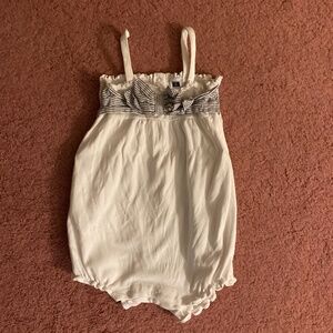 Janie and Jack 100% Cotton Onesie One Piece with Striped Bow 12 to 18 months